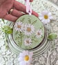 Daisy hand-painted log slice decoration - Image 3