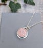 Sterling Silver Rose Quartz Statement Gemstone Necklace - JBJ2080 - Image 5
