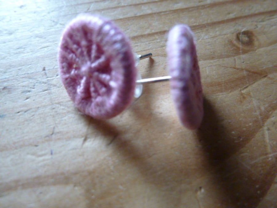 Dorset Button Earrings, Pink