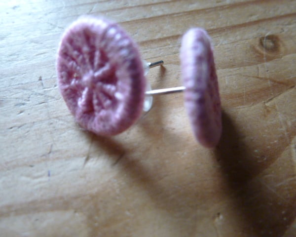 Dorset Button Earrings, Pink
