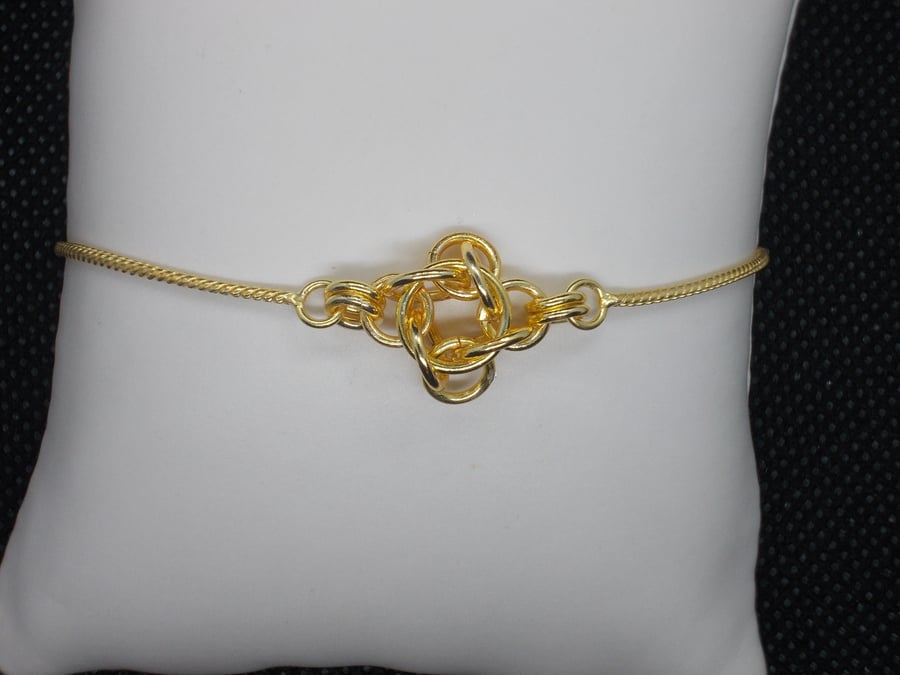 Gold plated slider bracelet