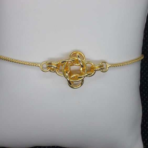 Gold plated slider bracelet