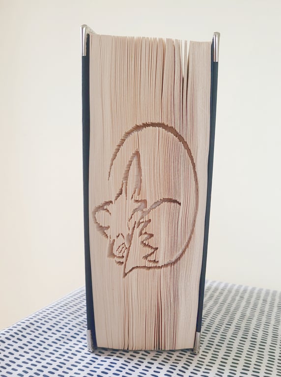 Sleeping Fox CUT & FOLD Book Folding Pattern - EMAILED PDF PATTERN