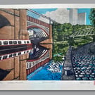 Reduction Linoprint – Castlefield, Manchester (limited edition of 20)