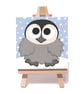 Penguin Chick Mini Painting - original art of cute baby penguin - small gift - Image 3