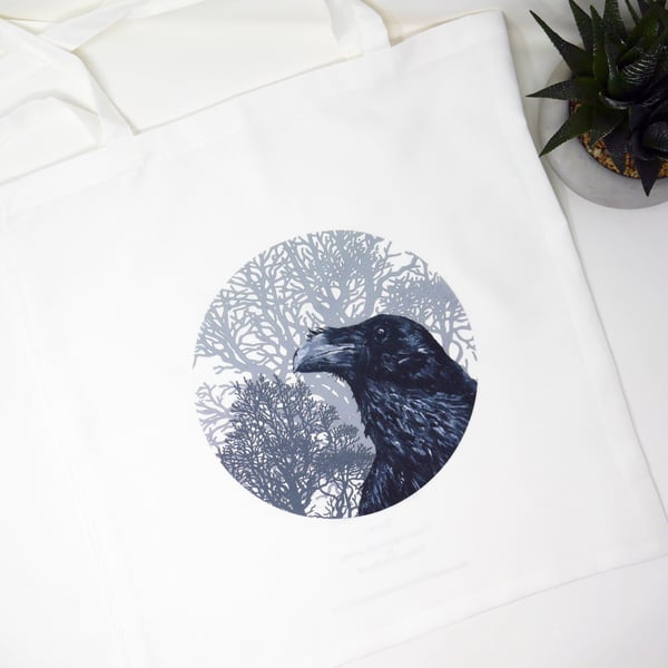 Raven, Wildlife, Corvid, Raven Gift, Bird Gift, Dark Art, Letterbox Gift, Spooky