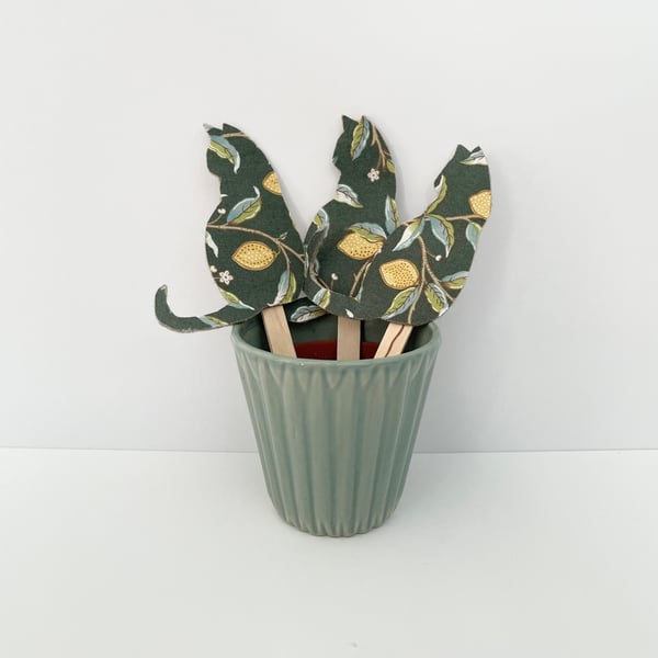 Handmade Cat Plant Stake