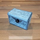 Business card holder - button closure with greyscale pattern