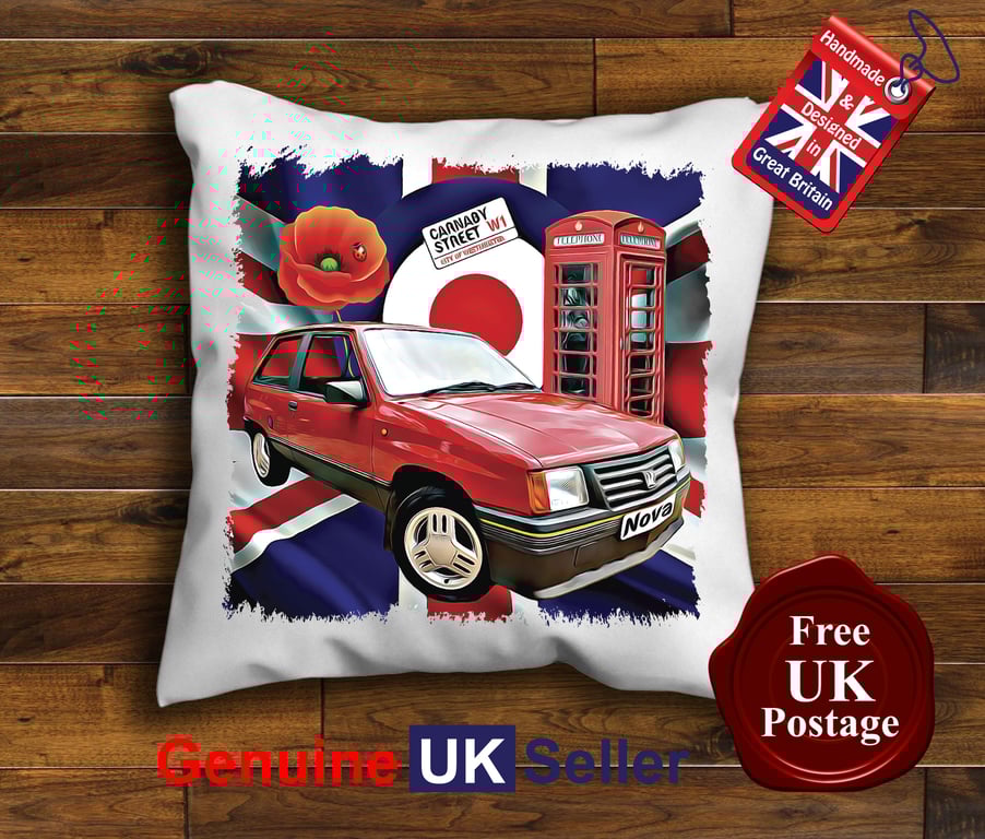 Vauxhall Nova Cushion Cover, Choose Your Size
