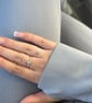 Hammered Sterling Silver Stacking Ring: Skinny Midi Ring - Image 2