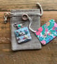Liberty fabric felt lace charm brooch badge - Image 4