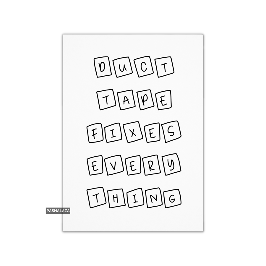 Get Well Card - Novelty Get Well Soon Greeting Card - Duct Tape
