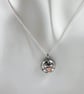 Sterling Silver Pebble Necklace with Star and Copper Heart - Image 8