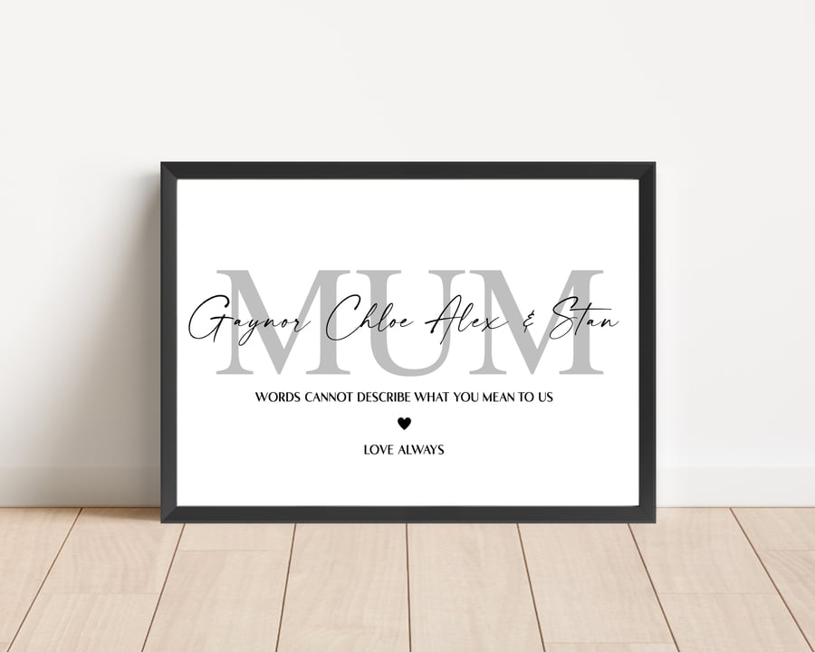 Personalised Mum Print