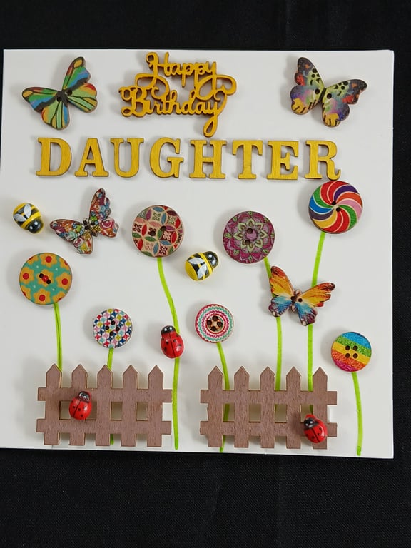 Handmade, Daughter birthday card 