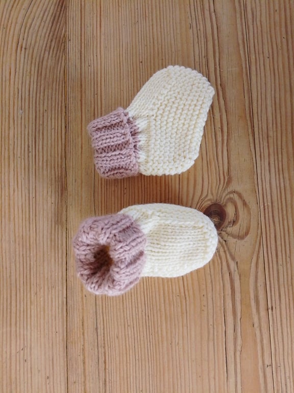 baby booties handmade to fit age 3-6 months.