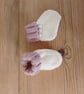 baby booties handmade to fit age 3-6 months.