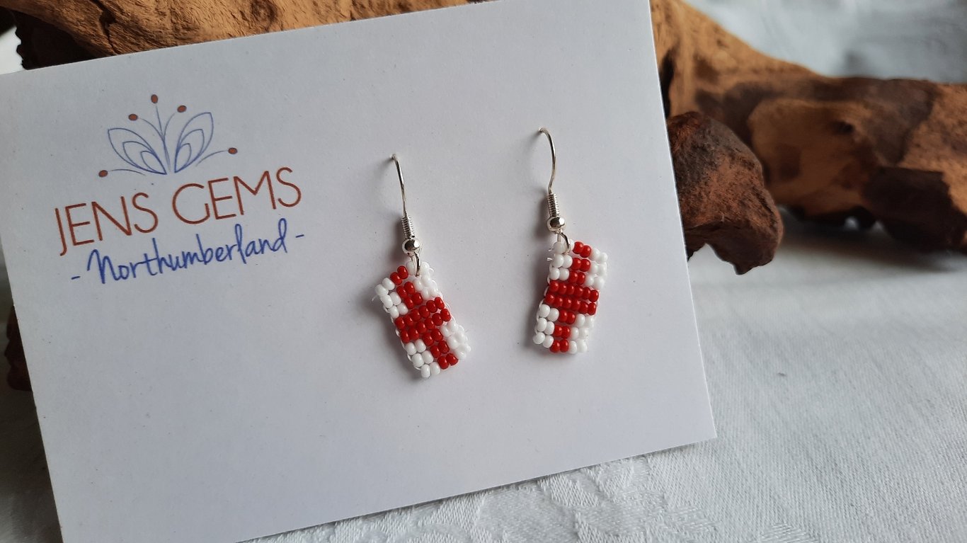 St George's Flag Earrings - Small (1)
