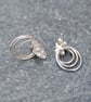 Sterling silver flower earrings, silver stud earrings, flower jewellery - Image 5