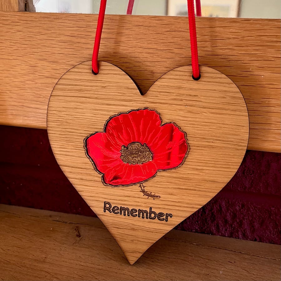 Remembrance Poppy Plaque