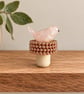 Rose Gold Beaded Bird Wine Stopper