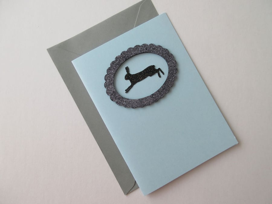 Pet Sympathy Card Rabbit Bunny Rainbow Bridge Condolences Card