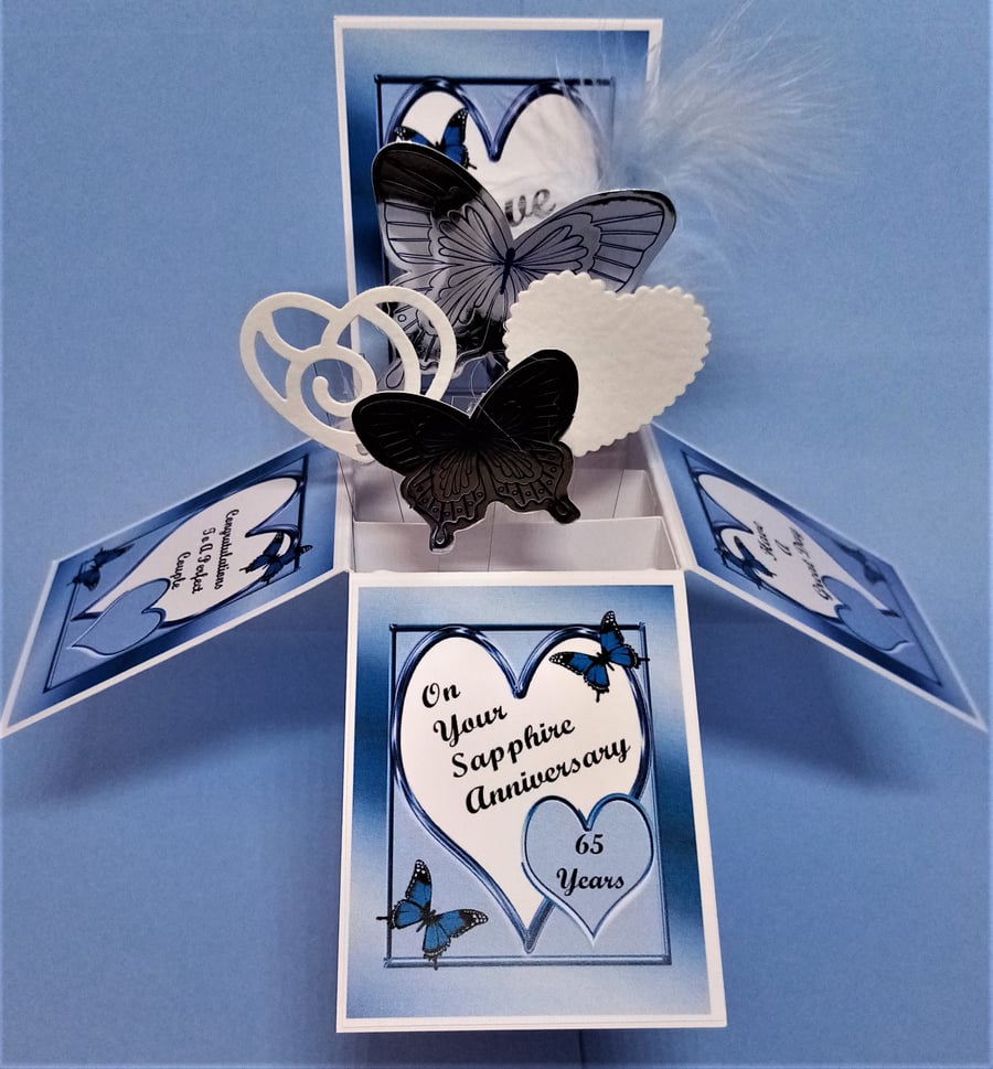 65th sapphire Anniversary Card