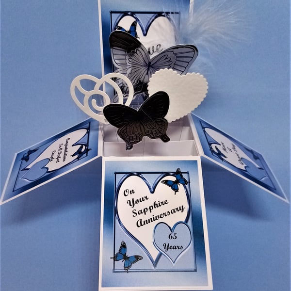 65th sapphire Anniversary Card
