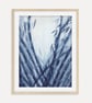 Blue Bamboo Forest Fine Art Print, Serene Watercolor Wall Art, Nature Poster