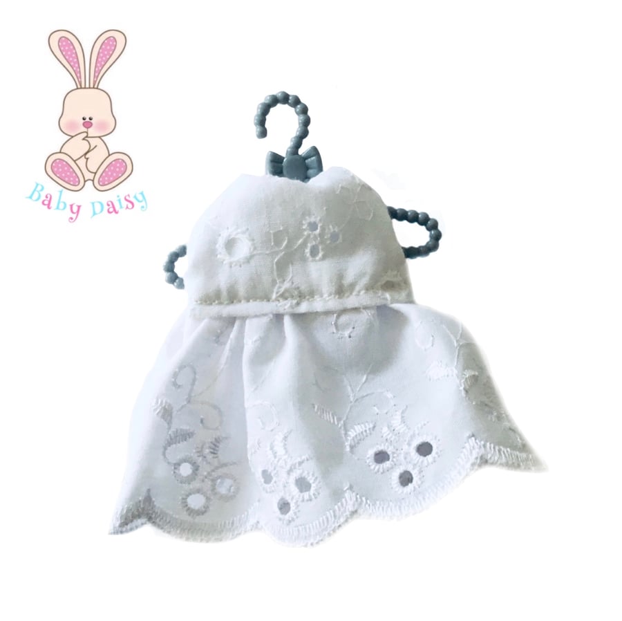 White Broderie Anglais Dress to fit Baby Daisy
