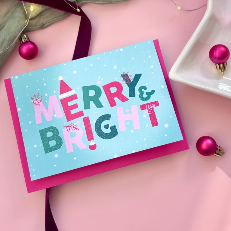 Merry & Bright Christmas Card