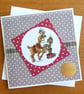 Reindeer with Elf Christmas Card - Happy Christmas - Image 5