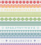 131A - Reduced Height Rainbow Band Alphabet Long Dog Sampler on White CSPattern - Image 3