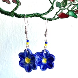  Blue Flower Earrings