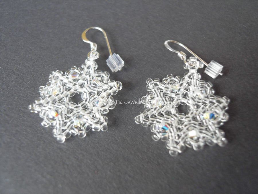 Snowflake Crystal Earrings