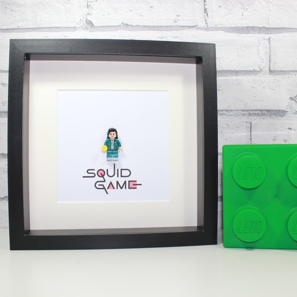 SQUID GAME - SEONG GI-HUN - FRAMED CUSTOM MINIFIGURE