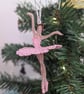 Embroidered Ballerina Ornament: Lacey Hanging Dancer Decoration