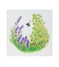 Floral Card Lavender Bee Blank Card - Image 4