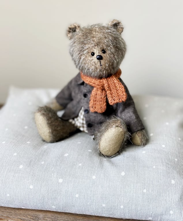 Digby, a handmade mohair collectable teddy bear.