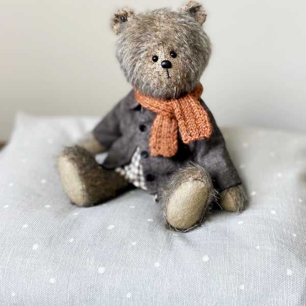 Digby, a handmade mohair collectable teddy bear.