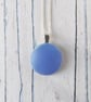 Lavender frosted glass pendant with chain - Image 2
