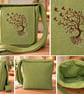 HARRIS TWEED Crossbody with embroidered tree