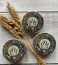 Storage tin harvest for buttons, stitch markers, beads, knitting and sewing