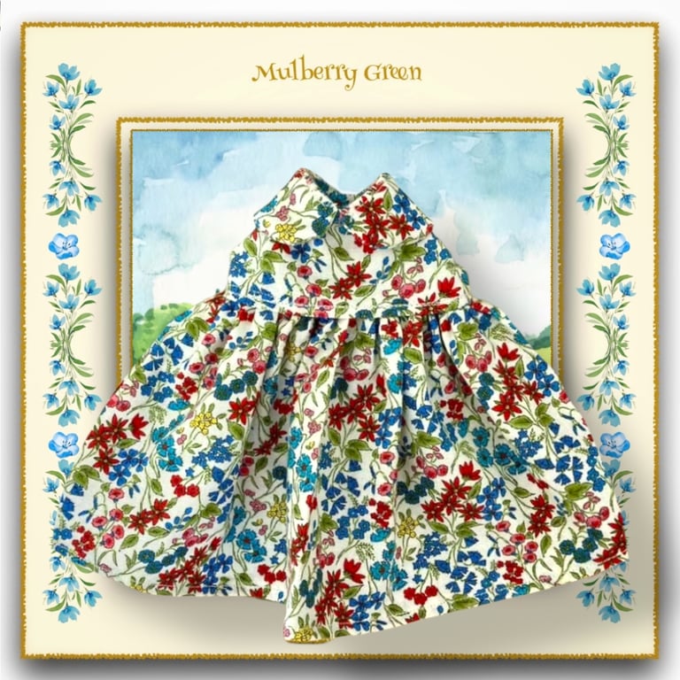 Liberty Red and Blue Floral Dress