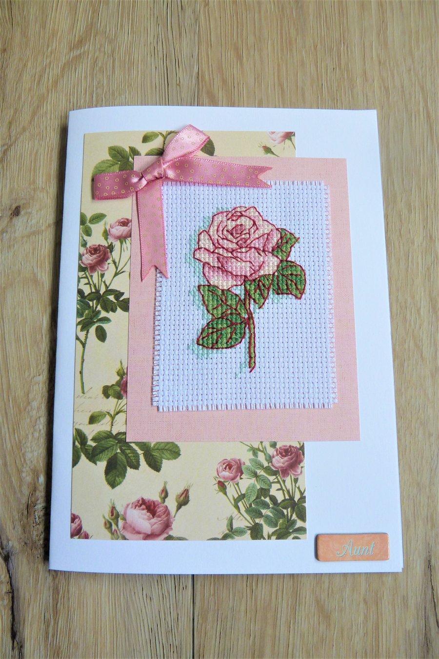 rose card, aunt birthday