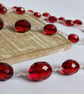 Garnet Glow Faceted Acrylic Beaded Necklace - Image 3