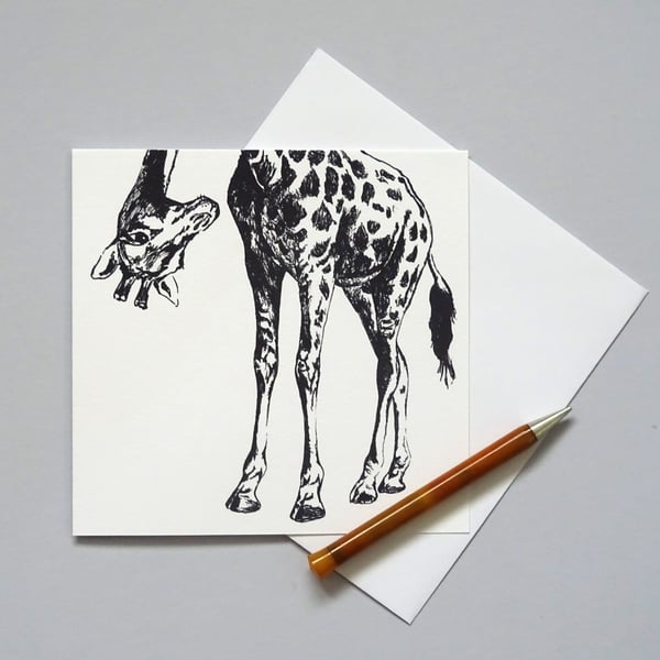 Giraffe Card - Personalised Card Custom Card, Giraffe Lover