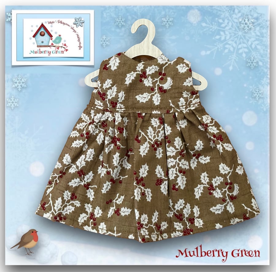 Reserved for Samantha - Christmas Dress - Holly Berries