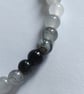 Black and White Glass Bead Bracelet 
