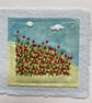 Poppy field, hand embroidered keepsake card - Image 4